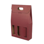 Red cardboard packaging with handle