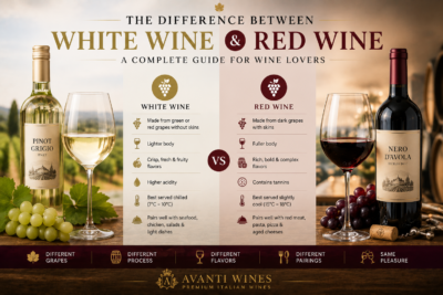difference between white wine and red wine